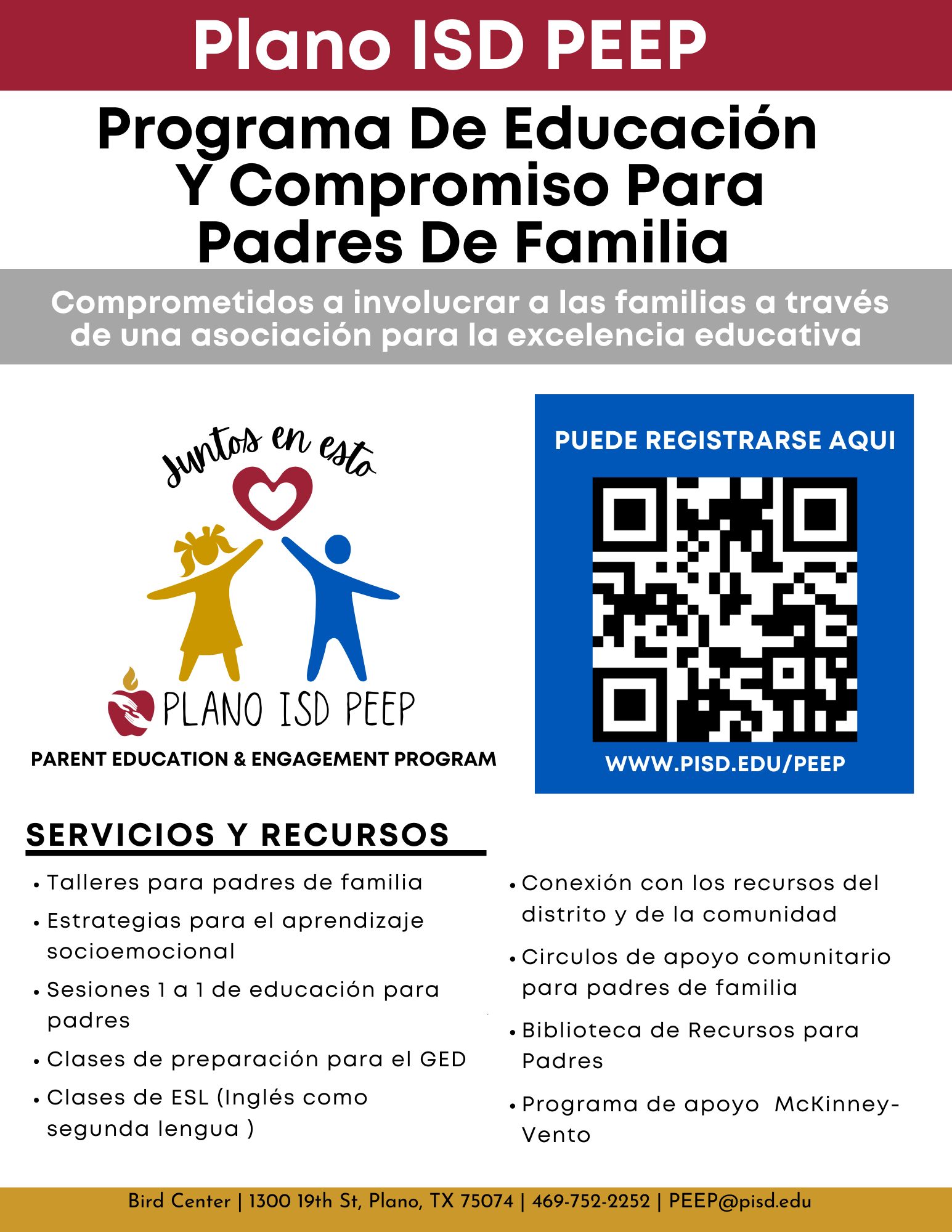 PEEP Flyer Spanish